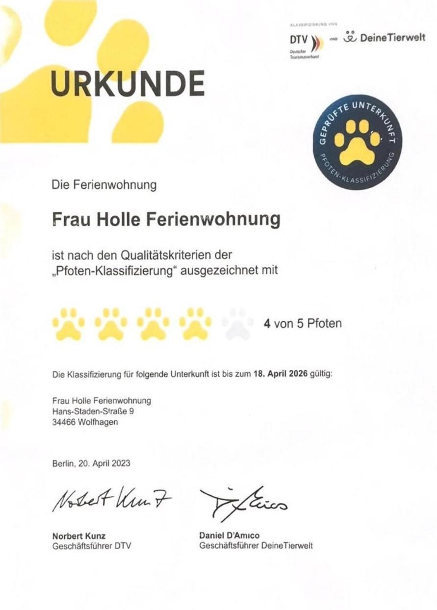 Frau Holle Apartment Wolfhagen ภายนอก รูปภาพ